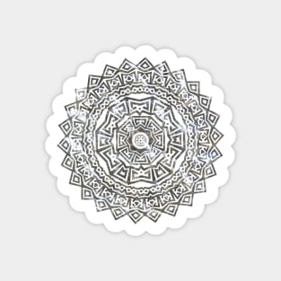 Aztec Mexican Silver Mandala Sticker